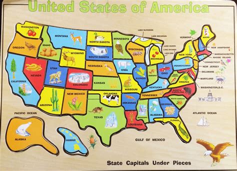United States Map Printable Puzzle New Us Geography Map States Best ...
