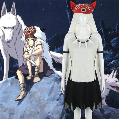 Princess Mononoke San Wolf Girl Cosplay Costume With Mask