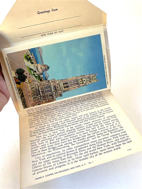 Vintage New York NY Postcard View book Souvenir of New York | Etsy