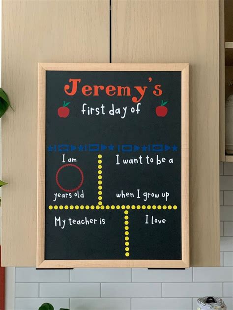 First Day of School Chalkboard Photo Op First Day of School - Etsy | School chalkboard, Kids ...