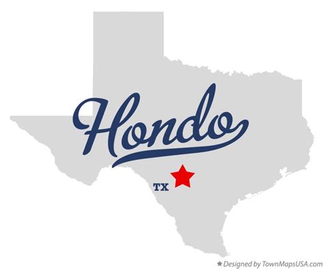 Map of Hondo, TX, Texas