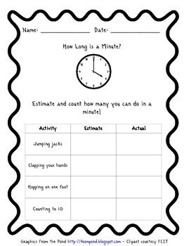 How Long is a Minute? by Marvelous Multiagers | Teachers Pay Teachers