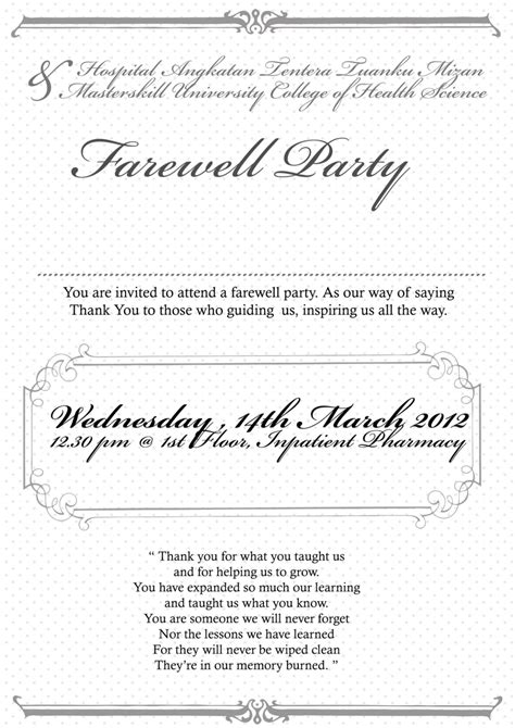 Free Farewell Invitation Templates 31 Best Ideas About With Farewell ...