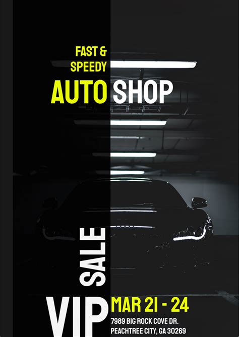 Auto Shop Sale Poster | Poster Template