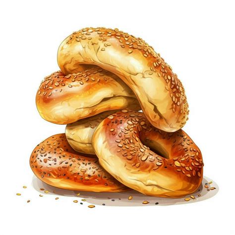 Bagels 2d vector illustration cartoon in white background 30683157 ...