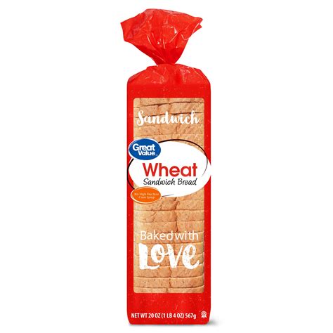 Great Value Wheat Sandwich Bread, 20 oz - Walmart.com