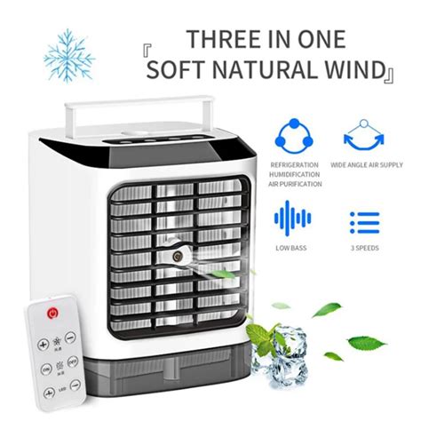 Air Conditioner With Remote Control Desktop Air Cooler Fan Mini Three ...