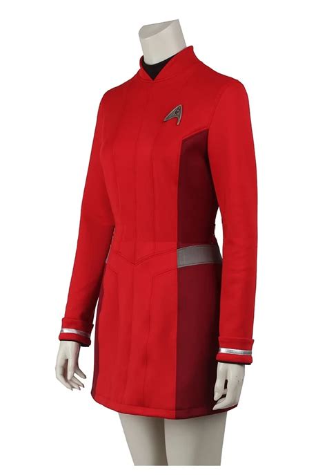 Star Trek Beyond Uhura Cospaly Costume Star Trek Uniform Red Dress Adult Women Halloween Cosplay ...