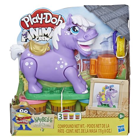 Play-Doh Animal Crew Naybelle Show Pony Farm Animal Playset with 3 Non ...