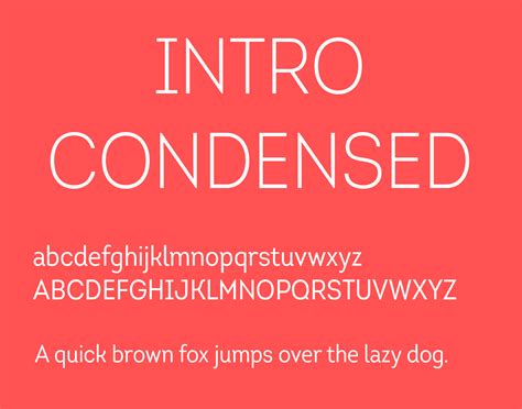 Intro Condensed Font Free Download - Free Fonts