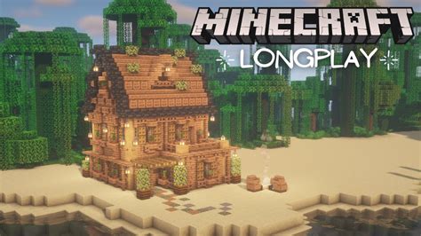 Minecraft Relaxing Longplay - Building a Jungle Beach House, Peaceful 1.18 Adventure (No ...