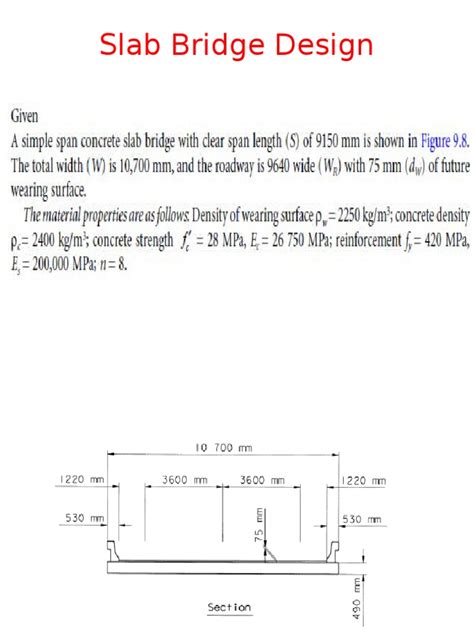 Slab Bridge Design New | PDF