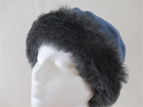 Ladies Fleece Hat with Faux Fur Trim - Farfield Clothing