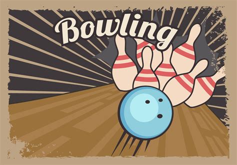 Retro Bowling Lane Template 142305 Vector Art at Vecteezy