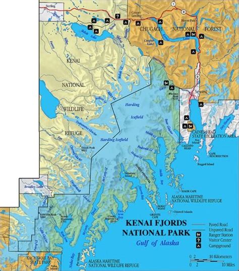 Kenai Fjords National Park Maps Alaska