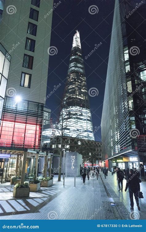 The Shard Building at Night - London England UK Editorial Image - Image ...