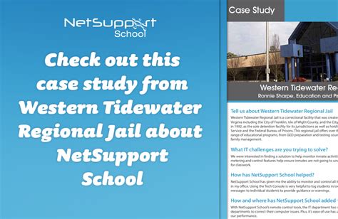 Read Western Tidewater Regional Jail’s review of NetSupport School - NetSupport Inc