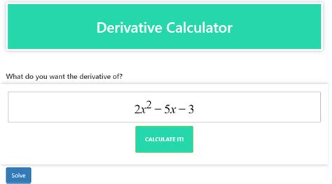 Derivative Calculator (Maths solver) - calculator3.com