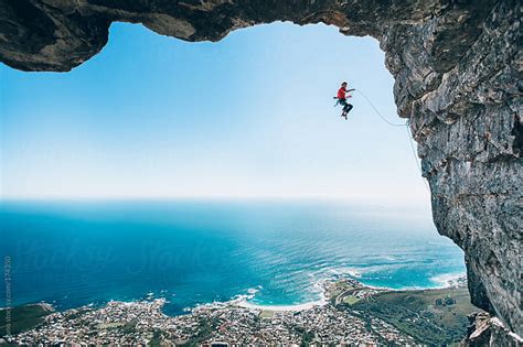 Rock climber taking a fall on Table Mountain, Cape Town by Micky Wiswedel - Adventure, Rock ...