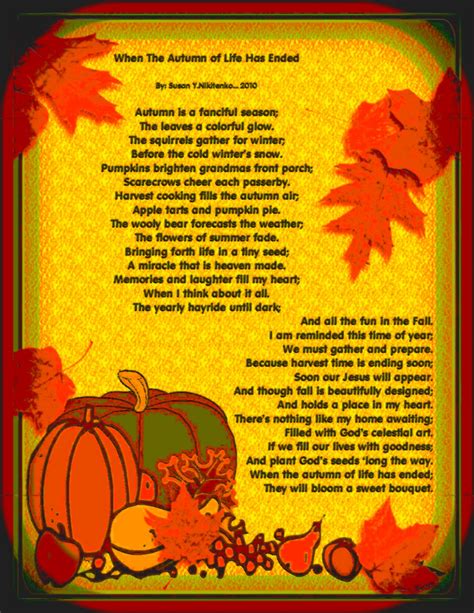 Christian Images In My Treasure Box: Fall Harvest Poem Posters - updated September 21st