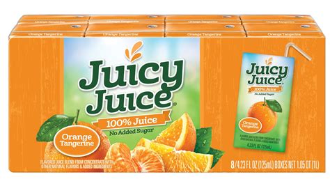 Juicy Juice Orange Tangerine, 4.23 Ounce Boxes, 8 Count (Pack of 5)