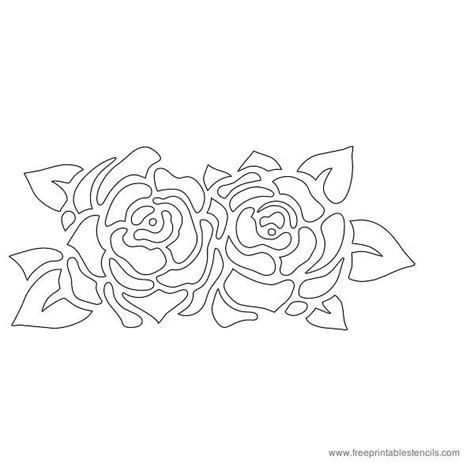 Printable Rose Flower Stencil Free Stencils, Stencil Templates, Stencil ...