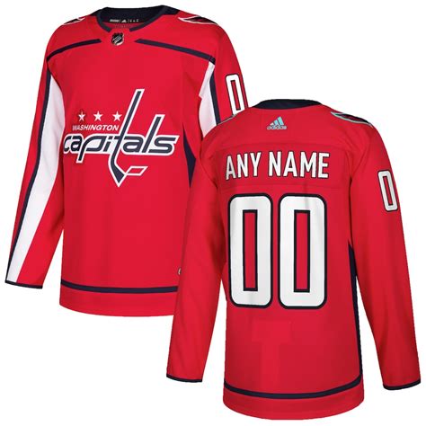 adidas Washington Capitals Red Authentic Custom Jersey