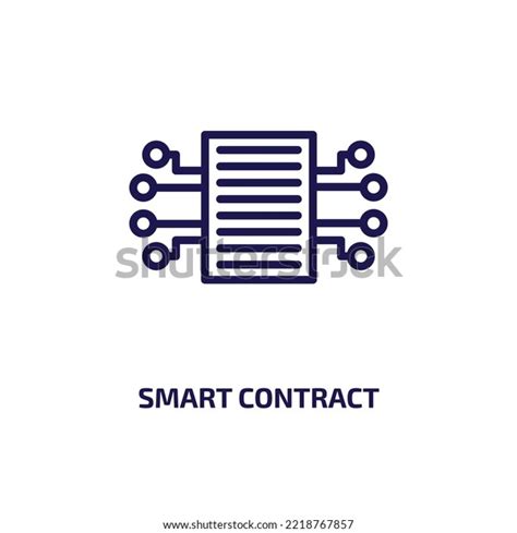 Smart Contract Icon General Collection Thin Stock Vector (Royalty Free ...