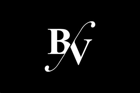 BV Monogram Logo Design By Vectorseller | TheHungryJPEG.com