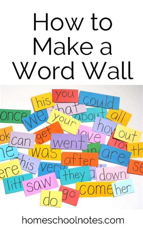 How to Make a Word Wall - Homeschool Notes