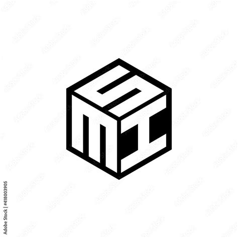 MIS letter logo design with white background in illustrator, cube logo, vector logo, modern ...