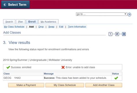 Enrol using Mosaic | Office of the Registrar | McMaster University