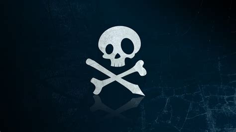 Online crop | black and white pirate logo printed textile HD wallpaper ...