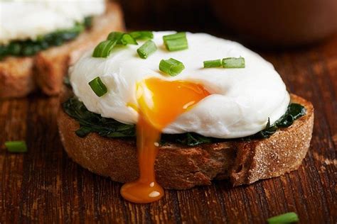 Poached Eggs with Wilted Spinach on Toast