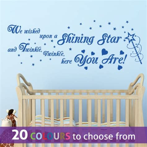 SHINING STAR quote TWINKLE twinkle little star wall by LinaGifts