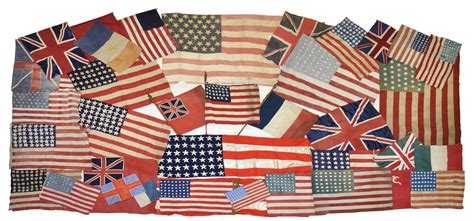 MASSIVE COLLECTION OF WORLD WAR II LIBERATION FLAGS. | Poulin's ...