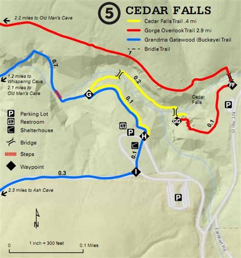 Hocking Hills State Park Trail Map - Crabtree Valley Mall Map