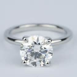 2 Carat Platinum Round Diamond Solitaire Ring