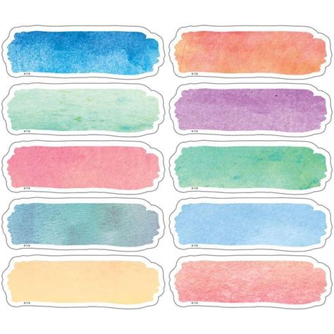 Watercolor Labels Magnetic Accents in 2020 | Aesthetic stickers ...