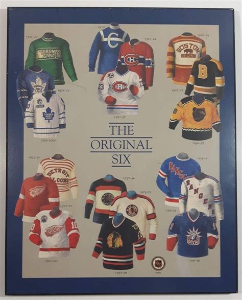 NHL Ice Hockey The Original Six Team Jersey History 8 | Team jersey ...