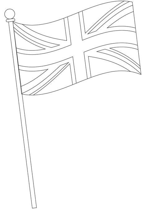 Flag of the United Kingdom Coloring Page - Free Printable Coloring Pages for Kids