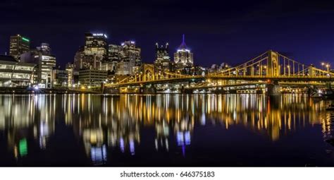 Pittsburgh Skyline Night Panorama Stock Photo 646375183 | Shutterstock