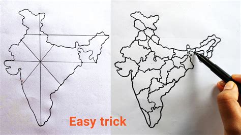 How To Draw A Outline Map Of India How To Draw India Map Outline Images