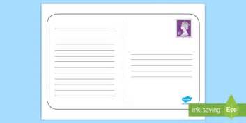 KS2 Narrow Lined Postcard Writing Template