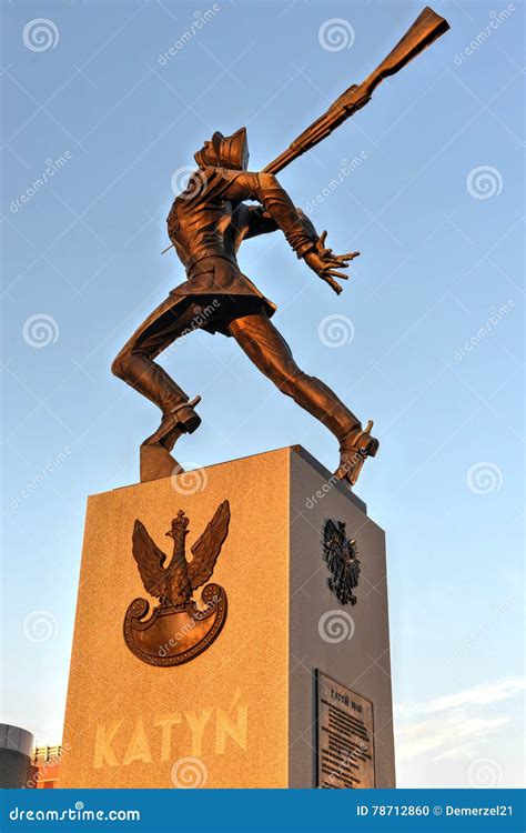 Katyn Massacre Memorial - Jersey City Stock Photo - Image of jersey, sculpture: 78712860