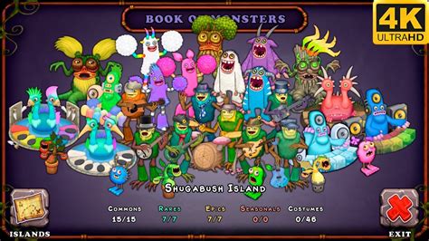 Shugabush Island - All Monster Sounds and Animations (My Singing Monsters) 4k - YouTube