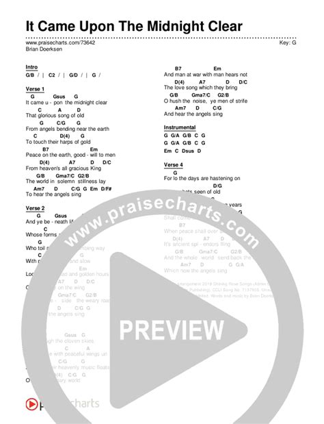 It Came Upon The Midnight Clear Chords PDF (Brian Doerksen) - PraiseCharts