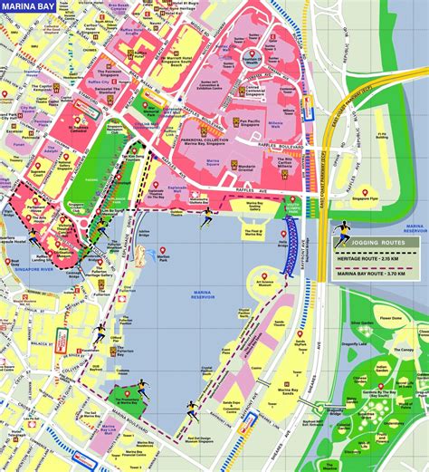 Marina Bay Tourist Map | Singapore - Ontheworldmap.com