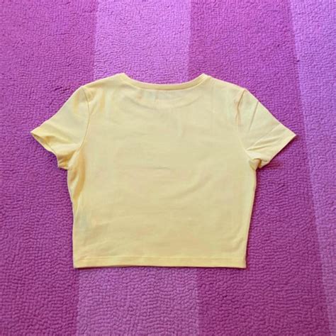 Women's Yellow and Green T-shirt | Depop