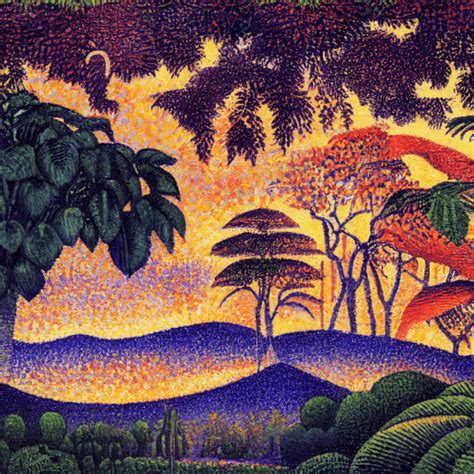 Jungle by Paul Signac Pointillism · Creative Fabrica